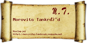 Morovits Tankréd névjegykártya